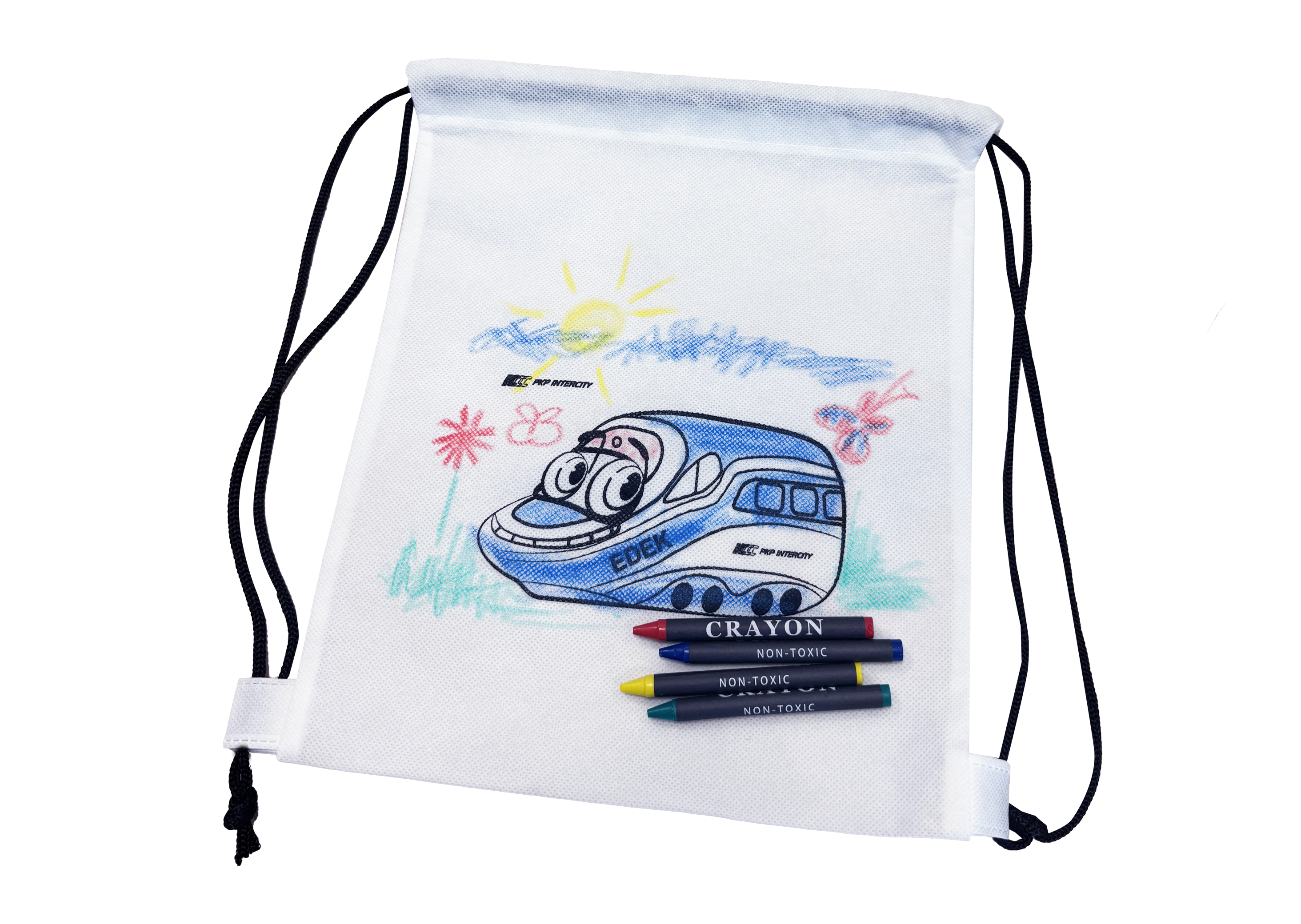 Plecak do kolorowania z kredkami 