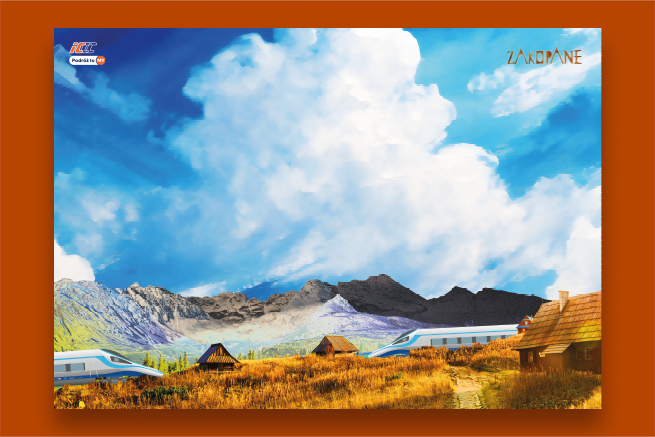 Plakat „Pendolino do Zakopanego”- inauguracja nowej trasy Pendolino