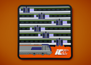 Podkładka pod kubek „Wagony”