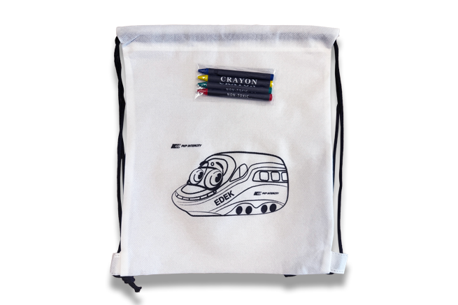 Plecak do kolorowania z kredkami 