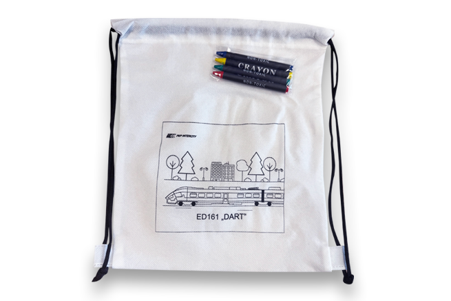 Plecak do kolorowania z kredkami 