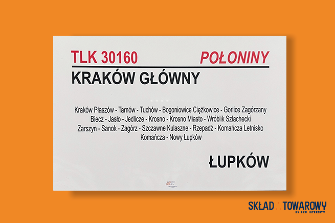 TLK 33162/TLK 30160 BIESZCZADY/POŁONINY